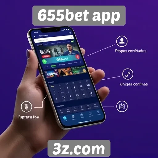 Visão geral das funcionalidades do 655bet app